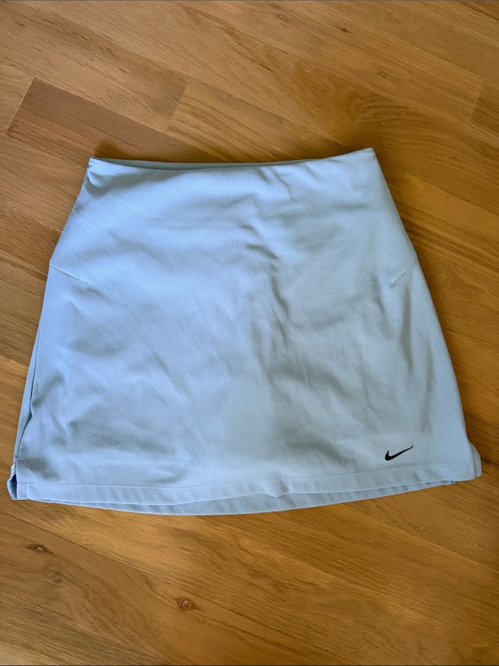 Nike Light Blue Tennis Skort with Black Swoosh